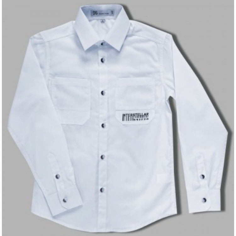 яяяСорочка детская короткий рукав размер 38/170-176 цвет голубой Делорас арт.C71281