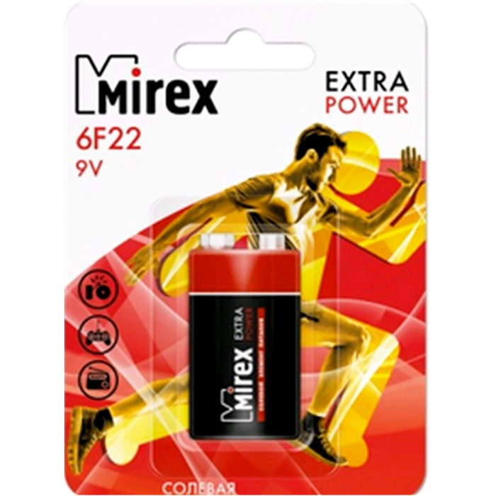 Батарейка 6F22 9V Mirex крона солевая