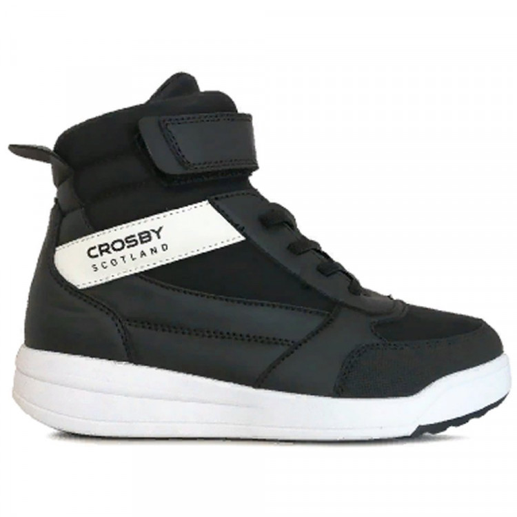 Ботинки для мальчика (CROSBY) черные/белые верх-искусственная кожа+натуральная кожа подкладка - байка артикул 228030/05-03