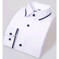 Сорочка детская длинный рукав размерный ряд 29/116-122-36/158-164  цвет белый Brostem арт.8LD51+1d**