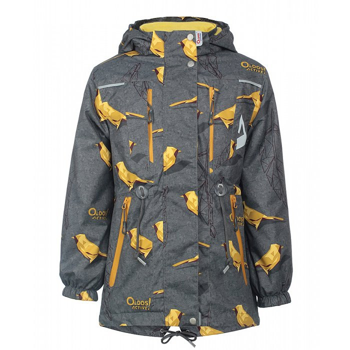 Куртка осенняя для девочки (Oldos) арт.Рэйна размерный ряд 32/122-34/140 мембрана цвет серый