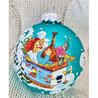 Шар стекло 08см "Емеля на печи" п/у арт.КУ-80-244033