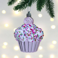 Фигурка на ёлку пластик 09,5см "Пироженка" цв.голубой арт.107-5995