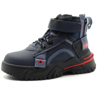 Ботинки для мальчика (Колобок) синий верх-искусственная кожа подкладка - байка артикул  kok-5868-15