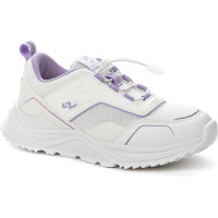 Кроссовки для девочки (CROSBY) белый/сиреневый верх-сетка/искусственная кожа+сетка подкладка-текстиль  арт.247064/04-04