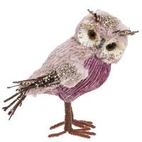 Игрушка декор. "Сова" 21см цв.розовый арт.781735