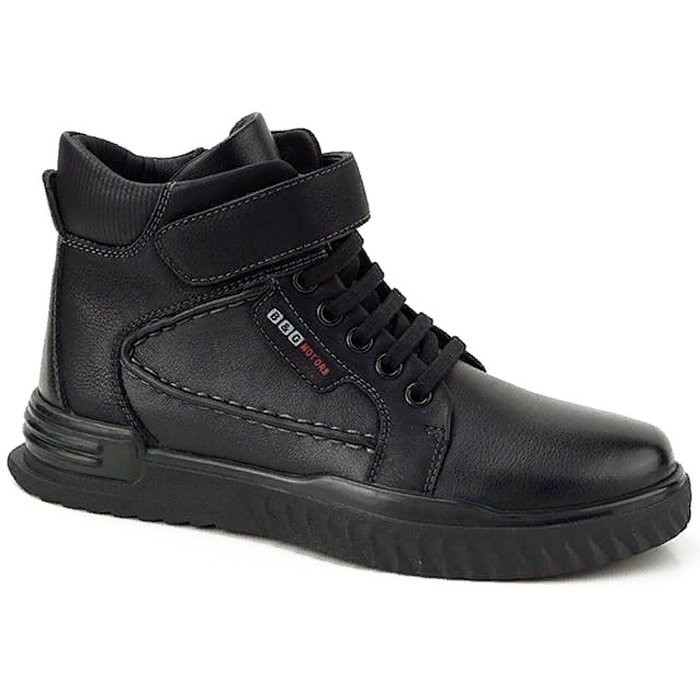 Ботинки для мальчика (B&G) черные верх-искусственная кожа подкладка - байка  артикул  m-bg-5978-6A