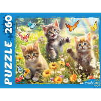 Пазл 260 элементов Котята на лугу (РК) арт.Ф260-3885