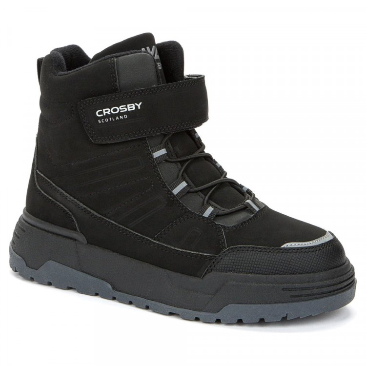 Ботинки для мальчика (CROSBY) черные верх-искусственный нубук подкладка -натуральная шерсть артикул 238209/02-01