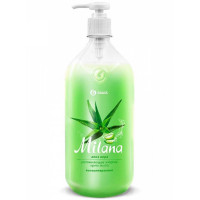 Туалетное мыло-крем 1л жидкое дозатор Milana алоэ Grass арт.126601