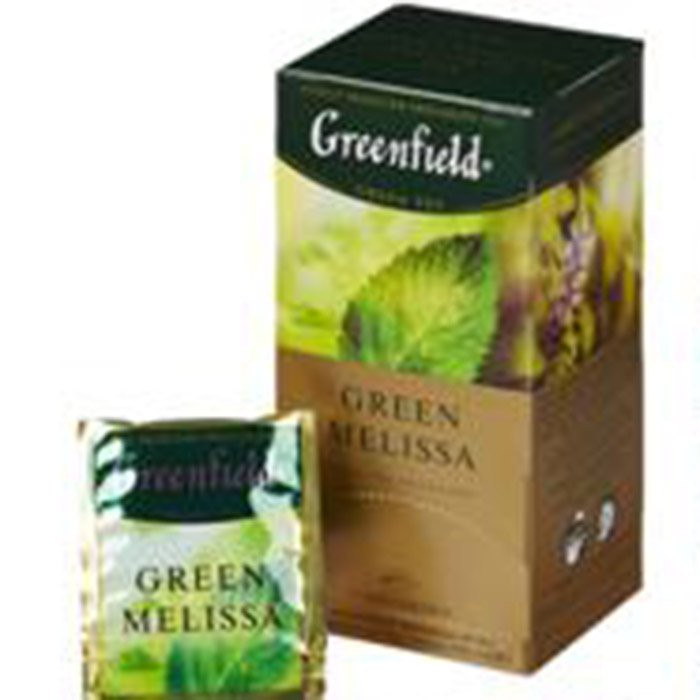 Чай Greenfield 25пак. Green Melissa (зеленый) (Ст.10)
