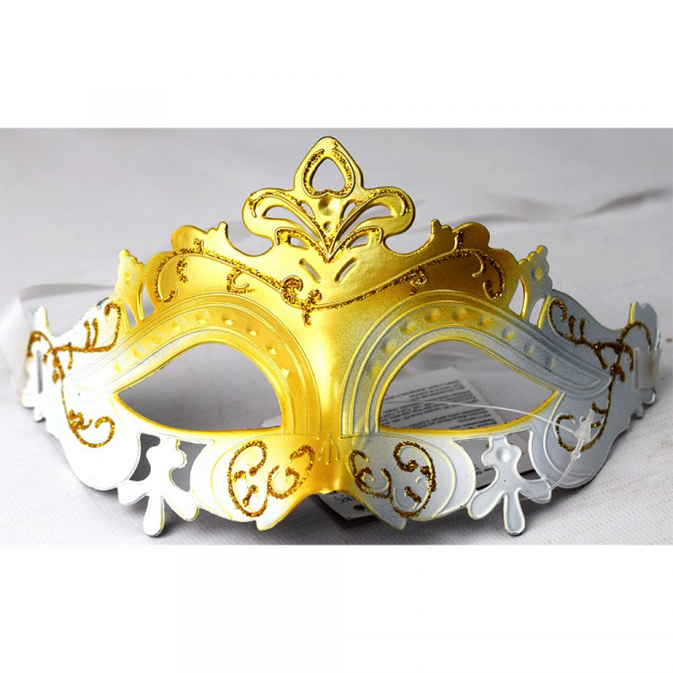 Маска карнавальная на глаза пластик "Полианна" цв.асс. арт.400149