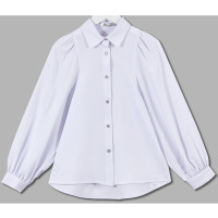 Блузка для девочки (Делорас) длинный рукав цвет светло-голубой арт.63982C размерный ряд 34/134-44/164