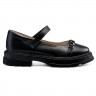 Туфли для девочки (ШАГОВИТА) черные верх-натуральная кожа подкладка-натуральная кожа размерный ряд 32-37 арт.23СМФ 63310