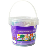 Мелки фигурные для асфальта Гамма "Малыш", камешки, 12 штук , Пластиковое ведро арт 1502200218