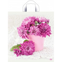 Пакет ПВД с ручкой петля "Хризантемы" 36*40+5см 37мкм арт.ПТЛ55232