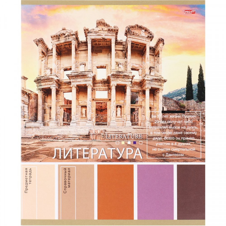 Тетрадь предметная 36 листов (Profit) PANTONE Литература арт.36-9322