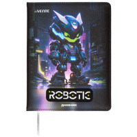 Дневник школьный твердая обложка кожзам (deVENTE) Robotic аппликация rubber patch, отстрочка, ляссе арт.2020519