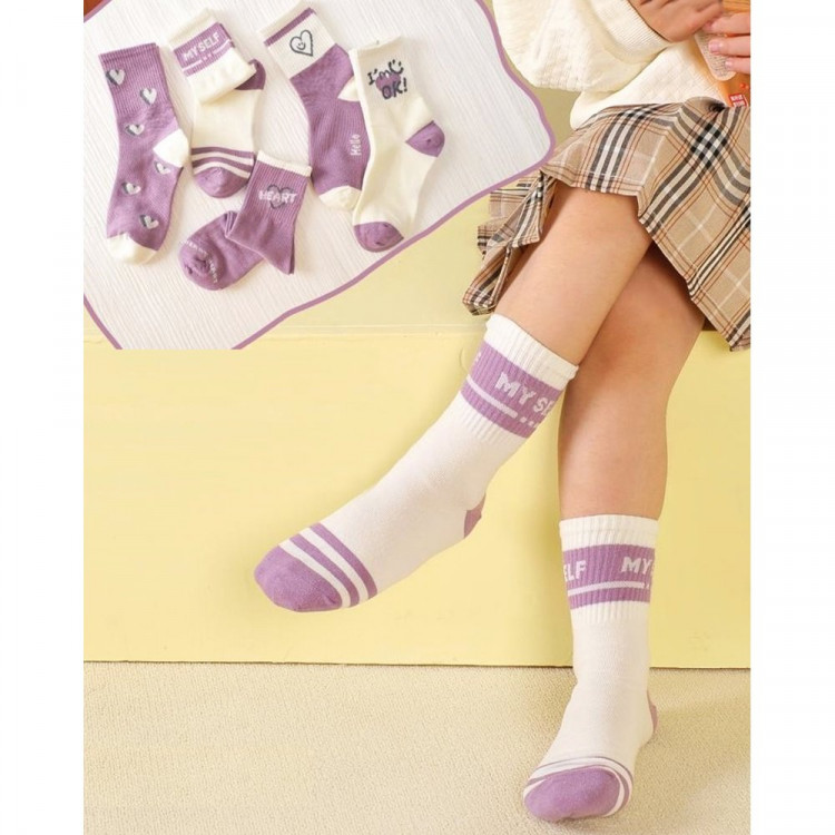 Носки детские арт.32-76 MH размер 16-22 хлопок 80% полиамид 18% эластан 2% цвет ассорти для девочки (MORRAH)