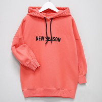 Толстовка утепленная для девочки арт.DMB 54721 размер 32/128-44/164 трикотажный цвет коралловый