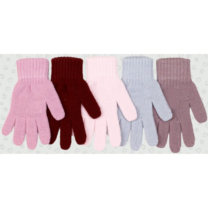 Перчатки для девочки (Полярик) арт.TG-193 размер 15 (7-8л) цвет в ассортименте
