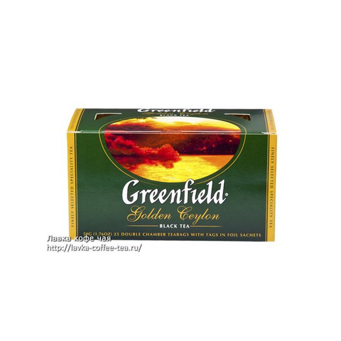 Чай GREENFIELD 25 пакетиков Golden Ceylon (черный)