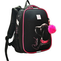 Ранец для девочек школьный (Stavia) Собачка мультиколор розовый 30х38х16 см арт.82259Б