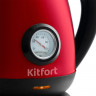 Чайник пластиковый 1,7л KitFort, КТ-642-5, 2200Вт, красный, с термометром