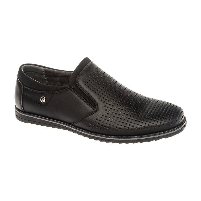 Туфли для мальчика (TESORO) черные верх-искусственная кожа подкладка-натуральная кожа+текстиль размерный ряд 33-37 арт.198671/31-01