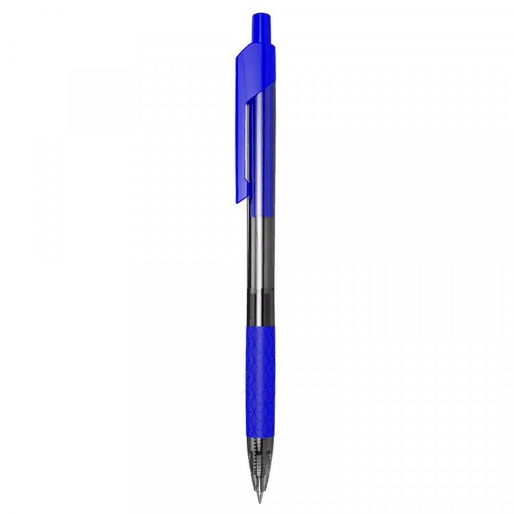 Ручка шариковая  прозрачный корпус Deli Arrow 0,7мм, синий,  арт.EQ01930(Ст.12)