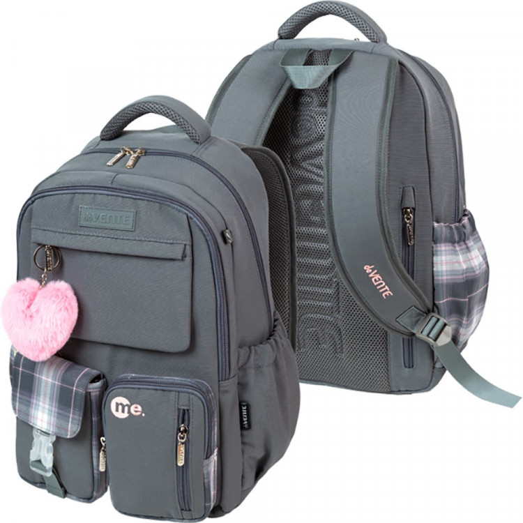 Рюкзак для девочек deVENTE Я. Серый (ME. Gray) 42x31x20 см арт.7032630