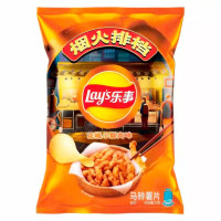 Чипсы Lays 70гр, NPC Sichuan Pepper Friend Meat, жареное мясо с сычуаньским перцем (Ст.22)