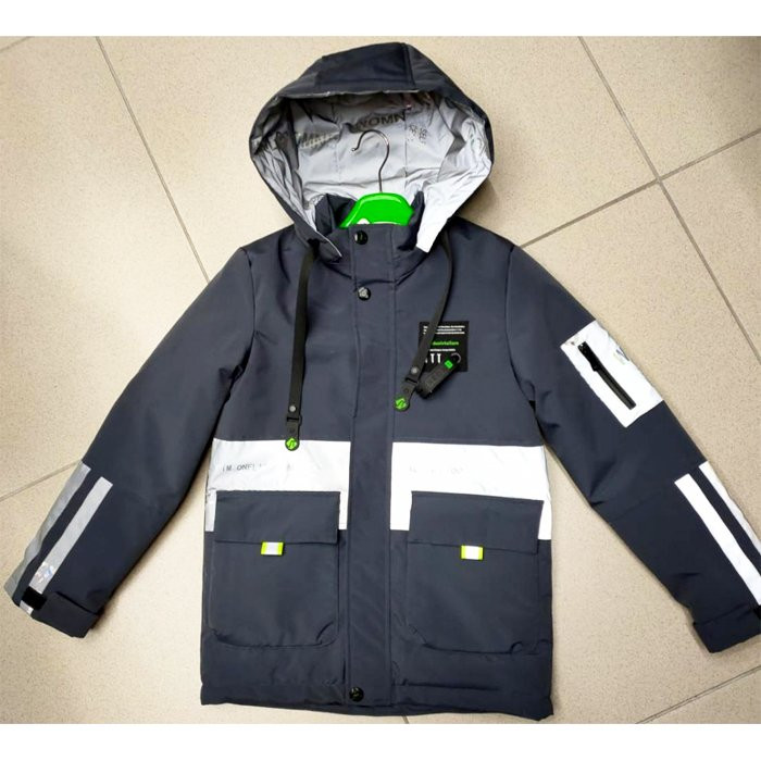 Куртка  для мальчика (MULTIBREND) арт.dux-305-4 размерный ряд 36/140-44/164 цвет серый