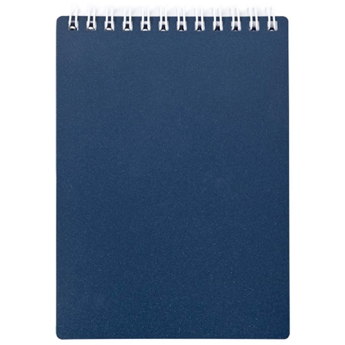 Блокнот А5 пластиковая обложка на гребне 80 листов (Hatber) METALLIC Синий арт 80Б5В1гр_03411