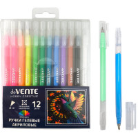 Набор ручек гелевых акриловых 12 цветов (deVENTE) Hobby creative d=1 мм в пластиковой коробке арт.5051538