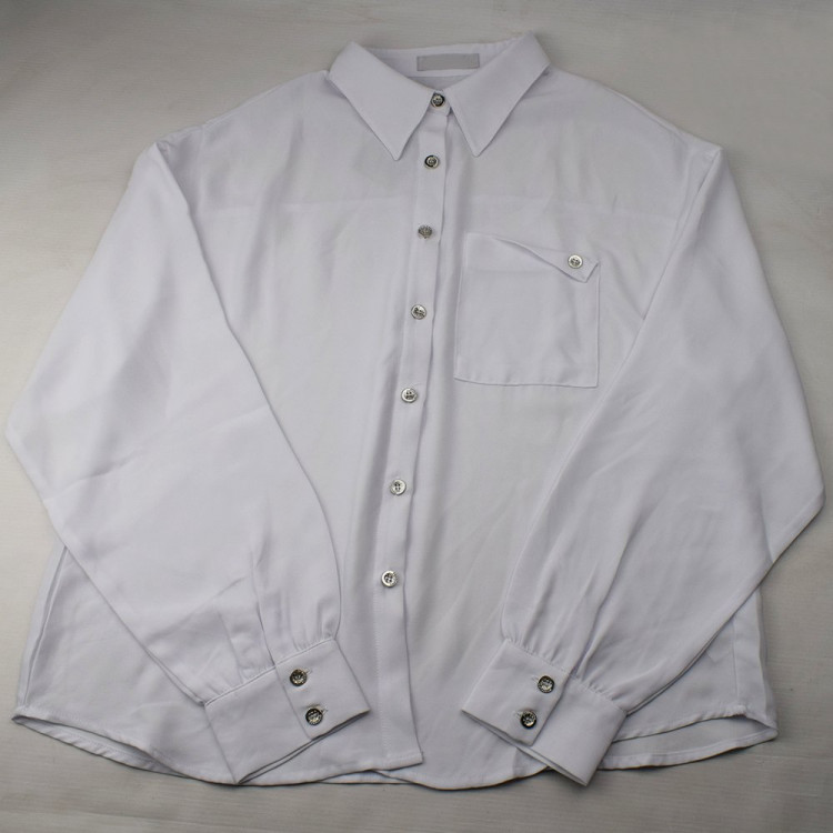 Блузка для девочки (Делорас) длинный рукав цвет белый арт.C64151N