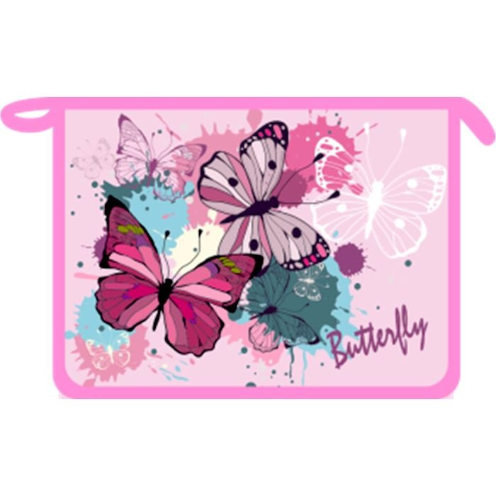 Папка школьная для тетрадей А4 на молнии (ЛИСТ-АРТ) Бабочки арт ПП-07-231