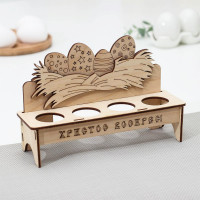 ПАСХА Подставка для пасхальных яиц "Христос Воскрес" 20*6*12,5см арт.6436479