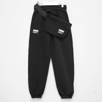 Брюки - джоггеры для девочки артикул BR 16494  размер 32/128-44/164 цвет черный