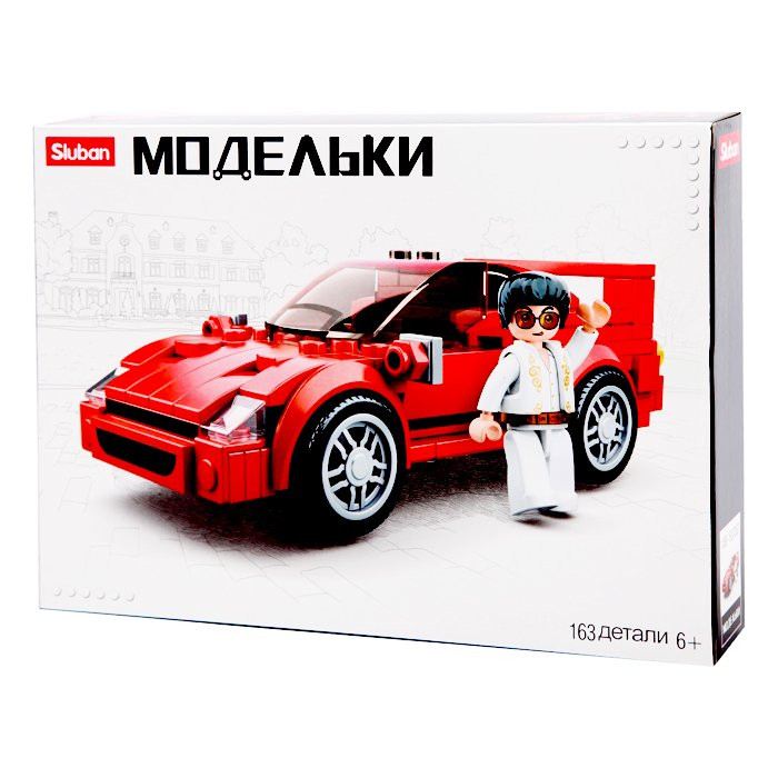 Конструктор пластиковый Транспорт Суперкар 163 детали (Sluban) арт M38-B0706D