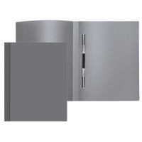 Папка скоросшиватель пружина А4 15мм пластиковая  0,6мм серая (Attomex) арт.3111403