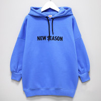 Толстовка утепленная для девочки арт.DMB 54721 размер 32/128-44/164 трикотажный цвет синий