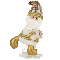 Игрушка декор. "Санта Клаус" 31см цв. белый/золото арт.90614