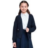 Кардиган для девочки (CLE) артикул 903806ха размерный ряд 32/128-42/158 цвет темно-синий