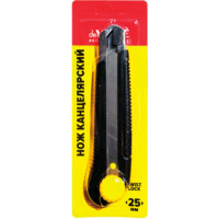 Нож канцелярский "deVENTE. REPAIR & CRAFT" 25 мм, металлическое направляющее, ручная система фиксации лезвия арт.4090408 (Ст.12/144)