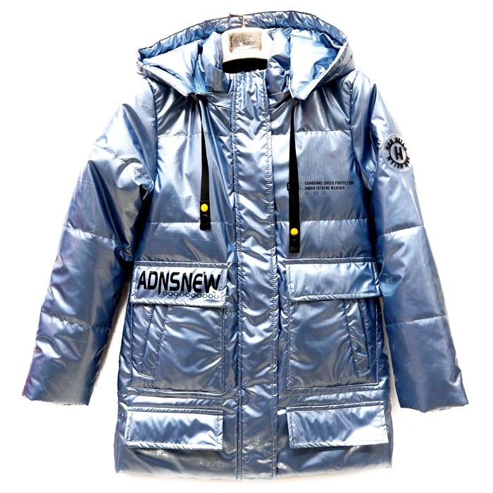 Куртка осенняя для девочки (Adns) арт.hwl-Z2151-1 размерный ряд 36/140-44/164 цвет голубой