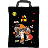 Папка школьная для тетрадей А4 на молнии с ручкой (Hatber) Влад А4 арт.NSm_354119