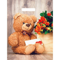 Пакет ПВД прорезная ручка 31*40+6 60мкм Тедди