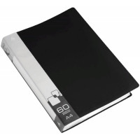 Папка 60 файлов 0,60мм пластиковая  Бюрократ , черный, карман арт. BPV60BLCK