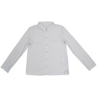 Блузка трикотажная для девочки (Калинка) длинный рукав цвет белый арт.ДТ-4778-Ш23 размерный ряд 30/122-38/152